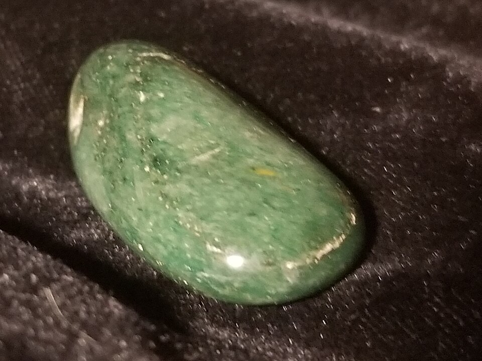 Polished green aventurine pebbles