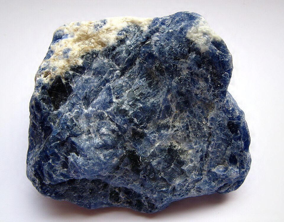 A rough piece of blue sodalite